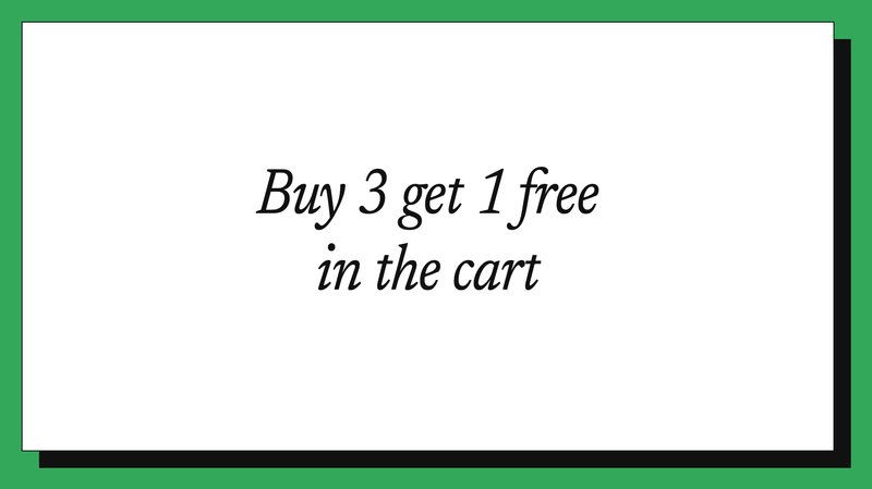 Buy 3 get 1 free in the cart