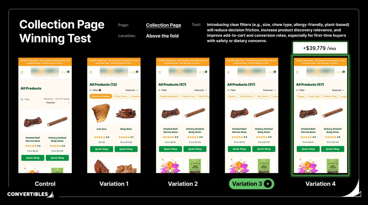 Collection Page Filter Strategy: $39K/Month Case Study