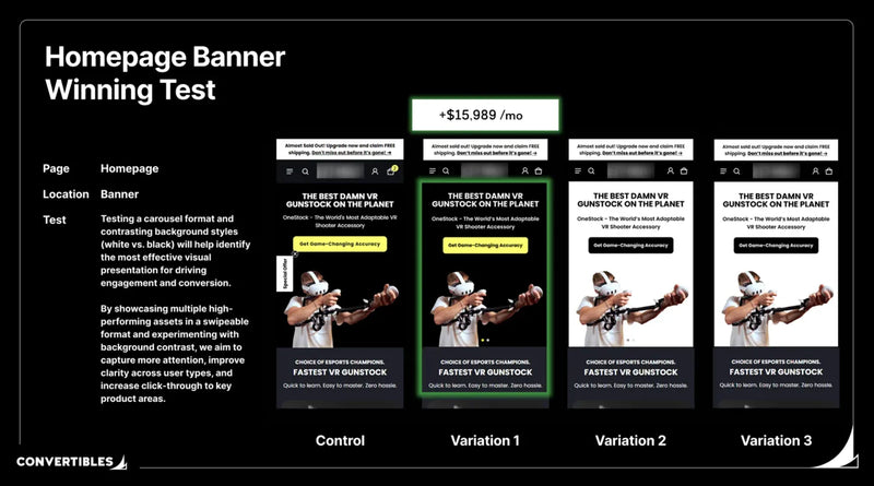 Homepage Banner Background & Format Test: $16K/Month Case Study